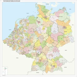 Postcodekaart Benelux + Duitsland 3-cijferig 1392
