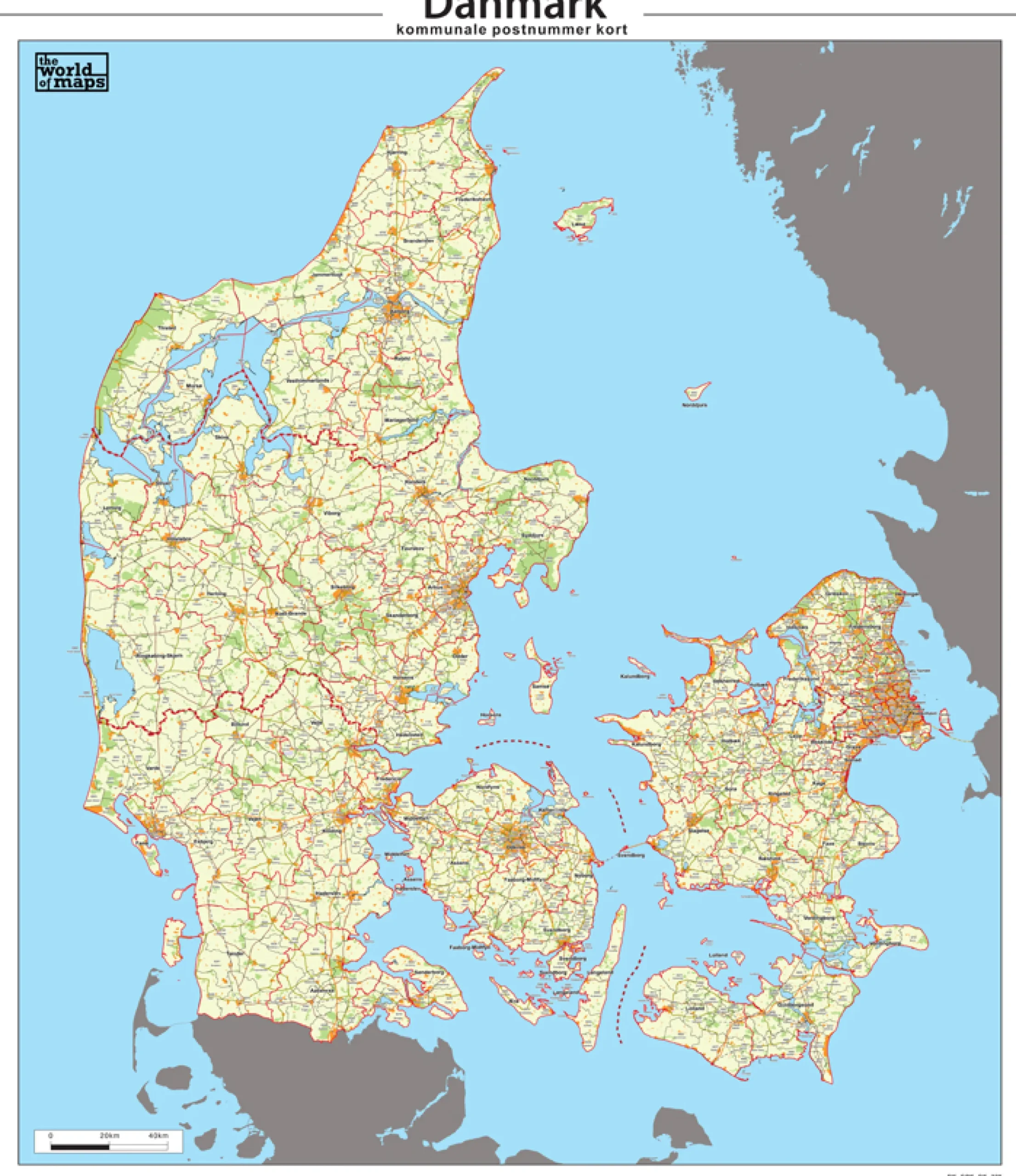Postcodekaart Denemarken 229