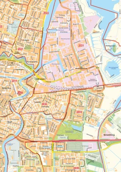 Postcodekaart Haarlem 1755