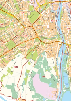 Postcodekaart Maastricht 1756