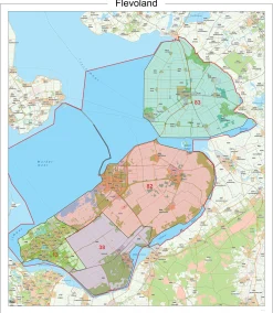 Postcodekaart Provincie Flevoland 614