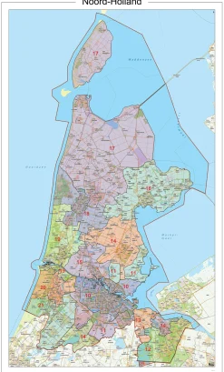 Postcodekaart Provincie Noord-Holland 617