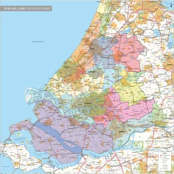 Postcodekaart Provincie Zuid-Holland 612