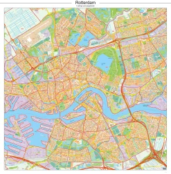 Postcodekaart Rotterdam 100