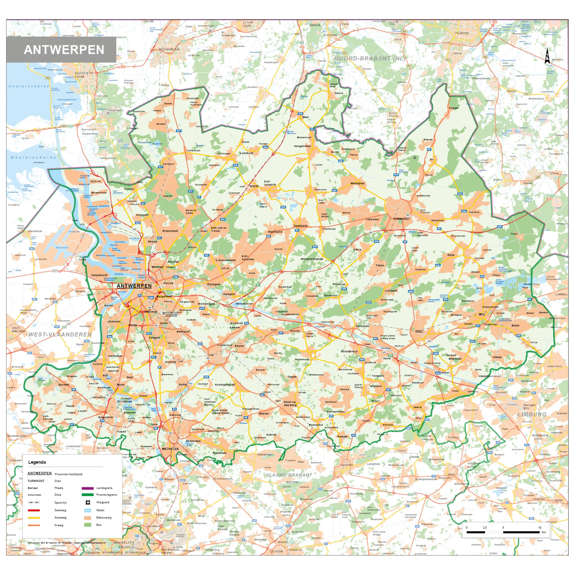 Provinciekaart Antwerpen 360