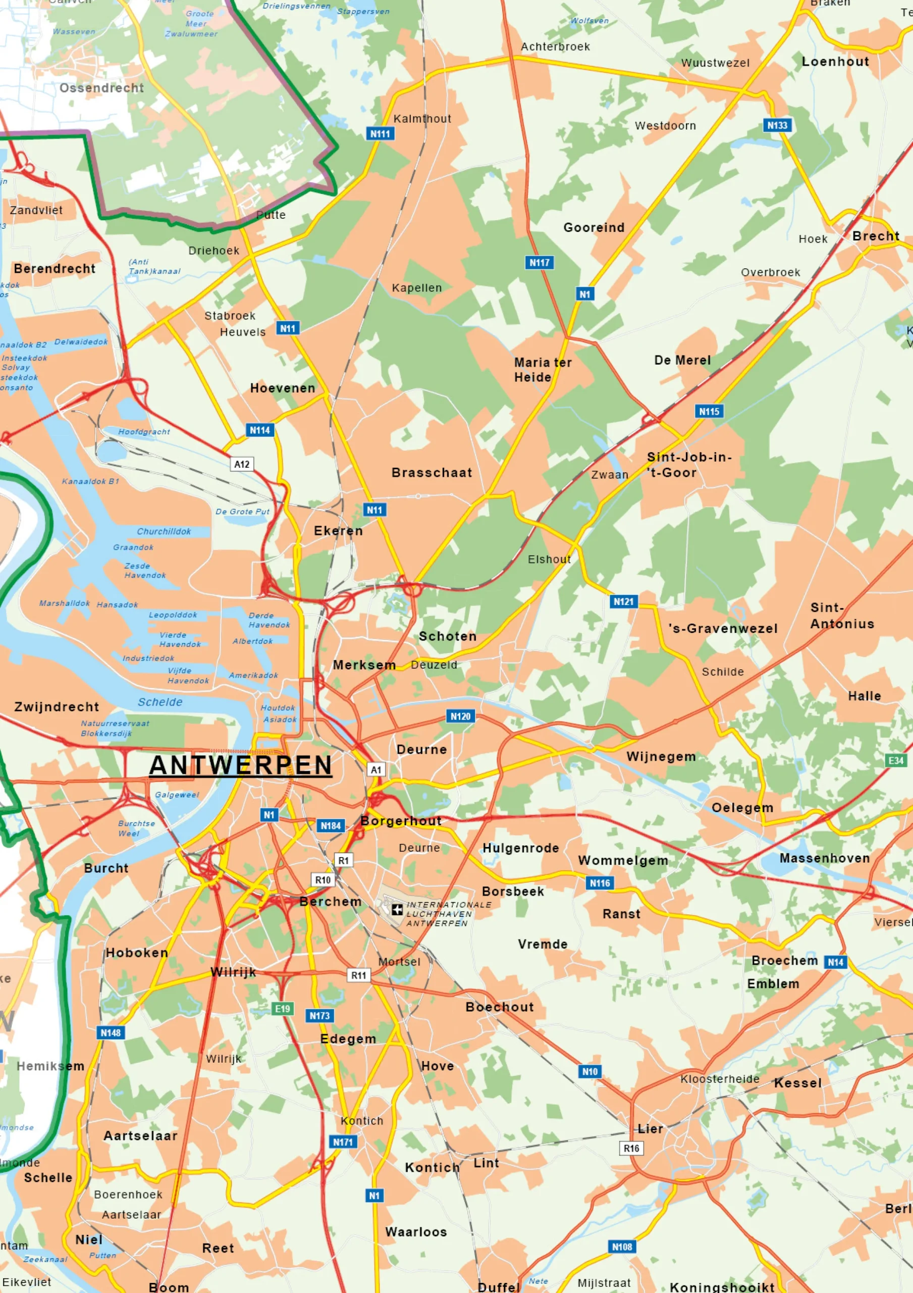 Provinciekaart Antwerpen 360