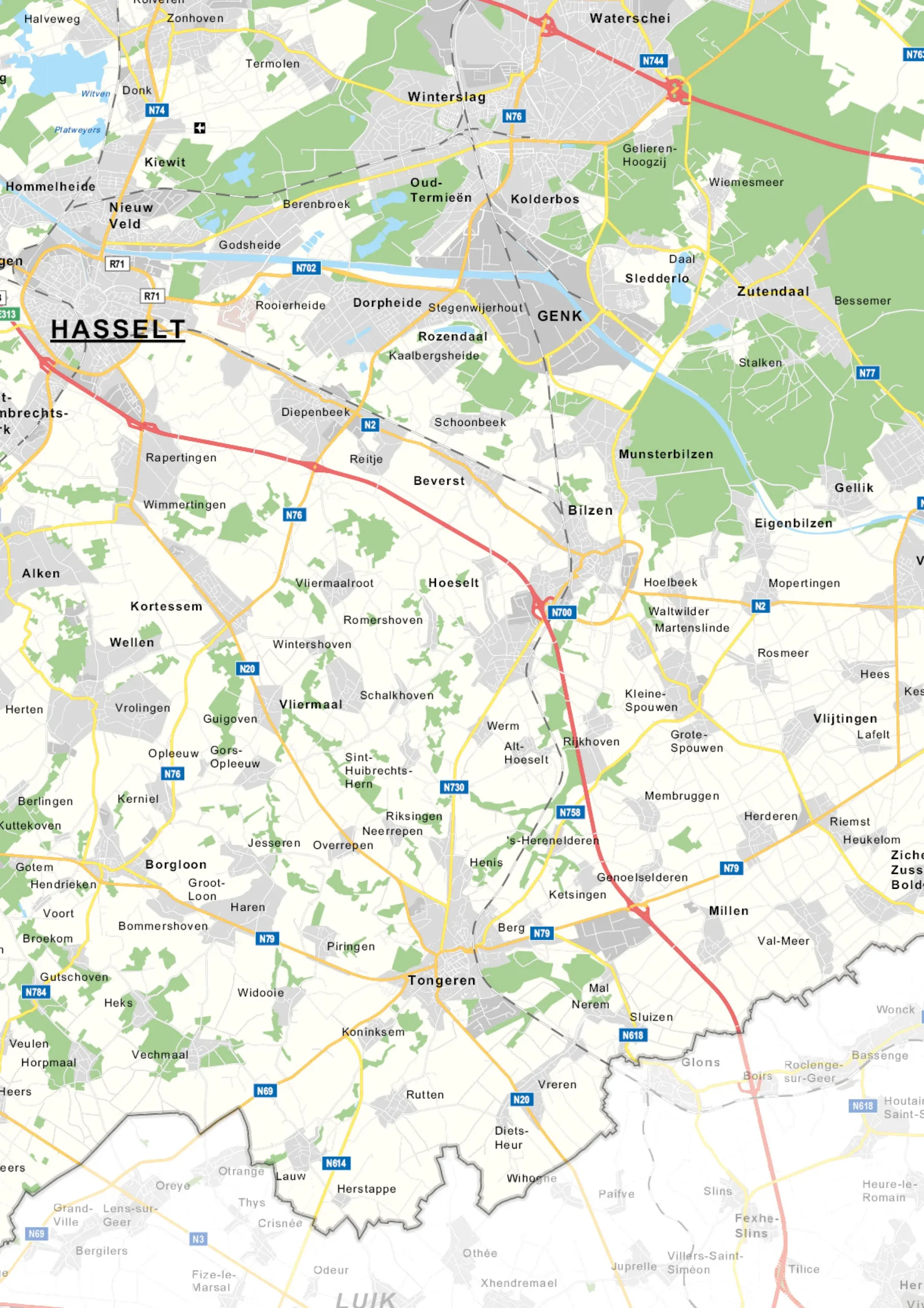 Provinciekaart Limburg 350