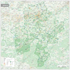 Provinciekaart Namen Natuurkundig 365