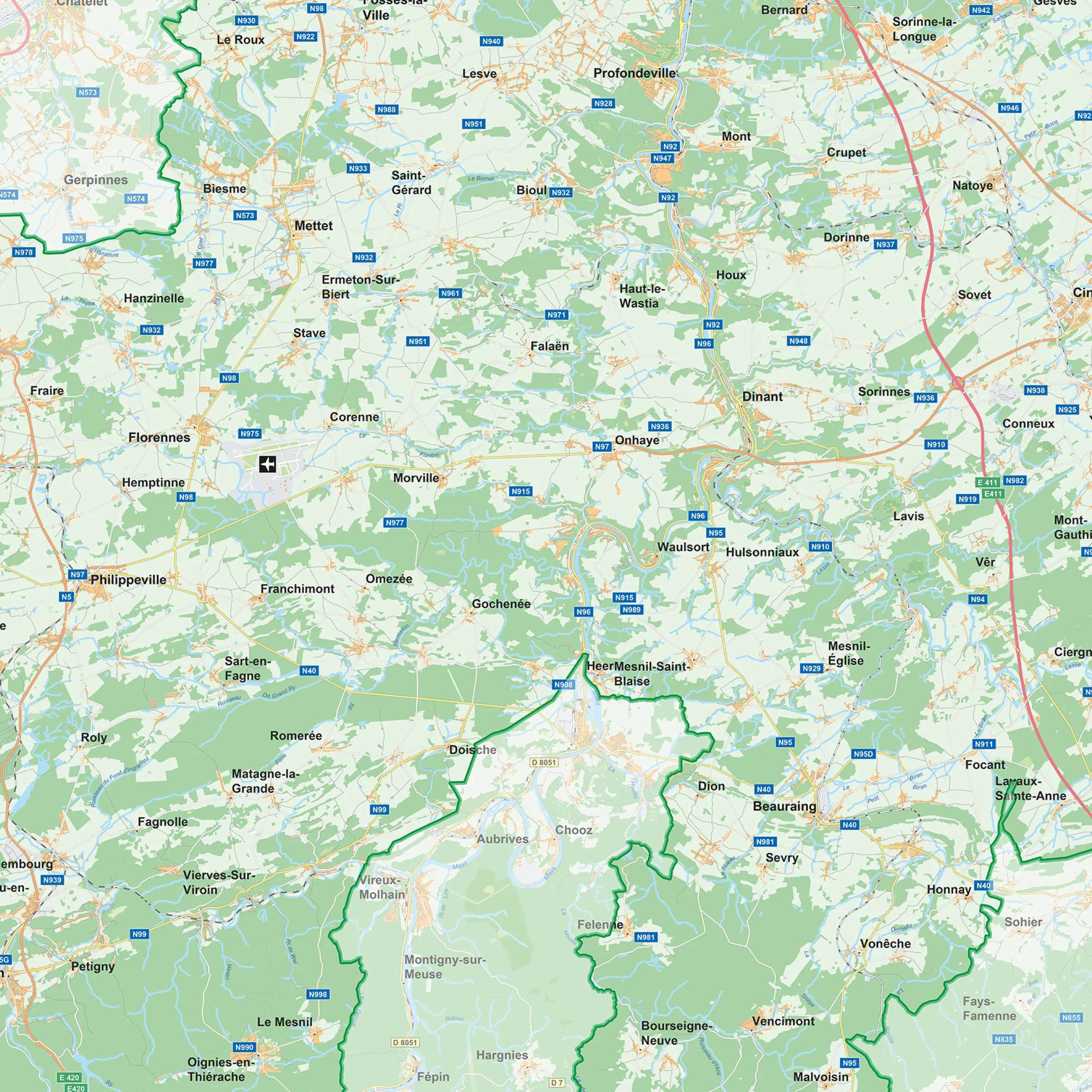 Provinciekaart Namen Natuurkundig 365