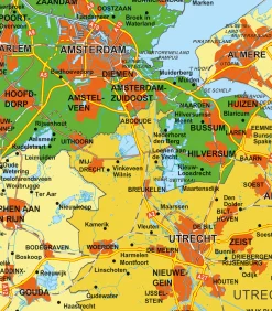 Provinciekaart Nederland 1386