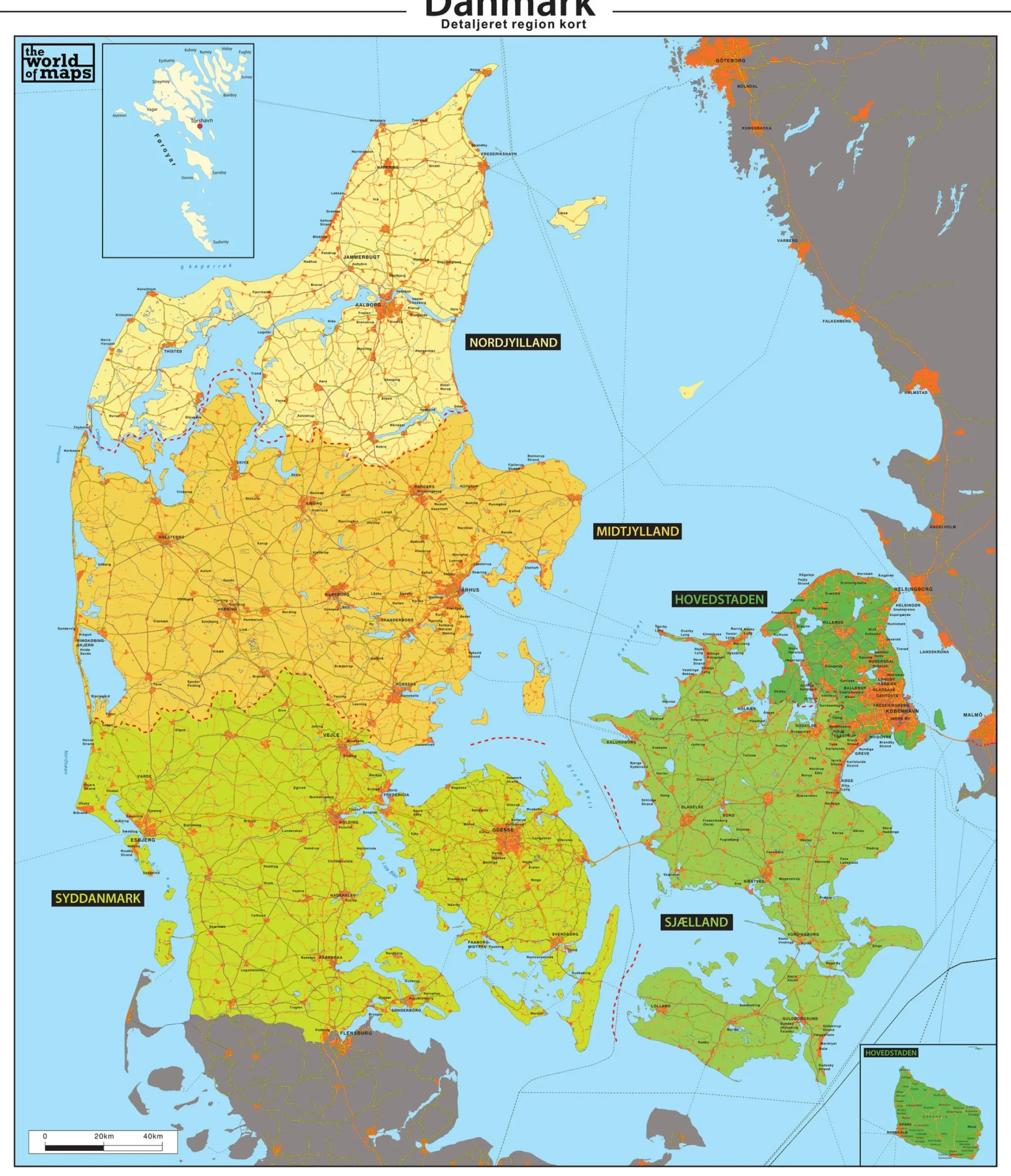 Regio kaart Denemarken 11