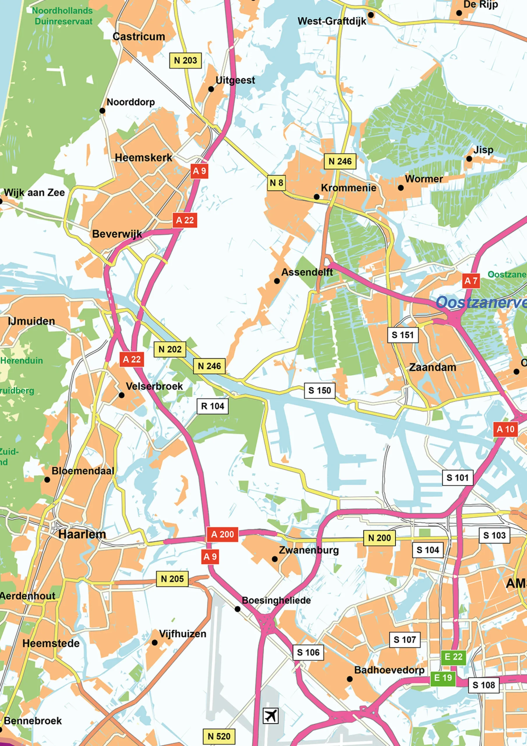 Regiokaart West Nederland 1802