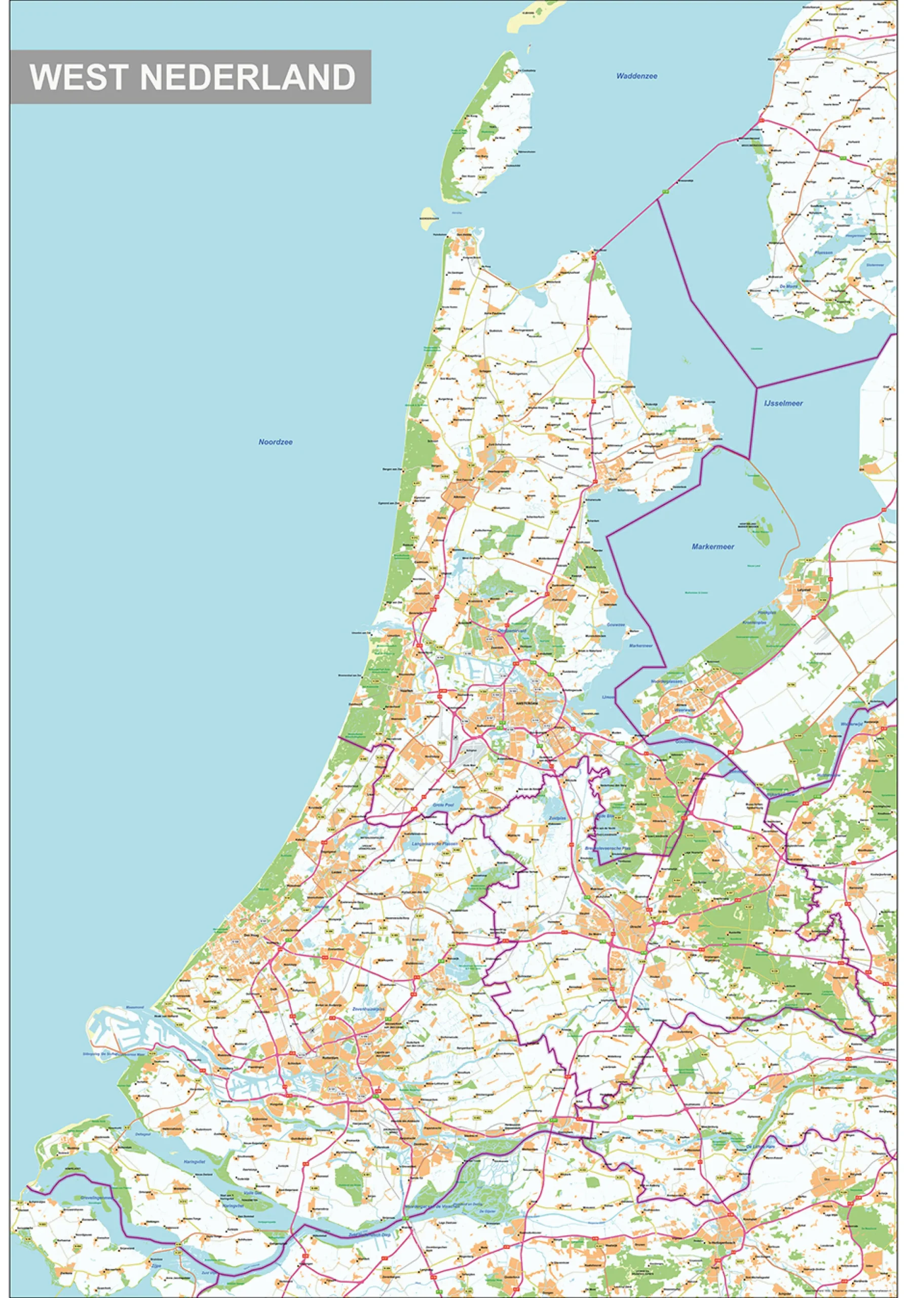 Regiokaart West Nederland 1802
