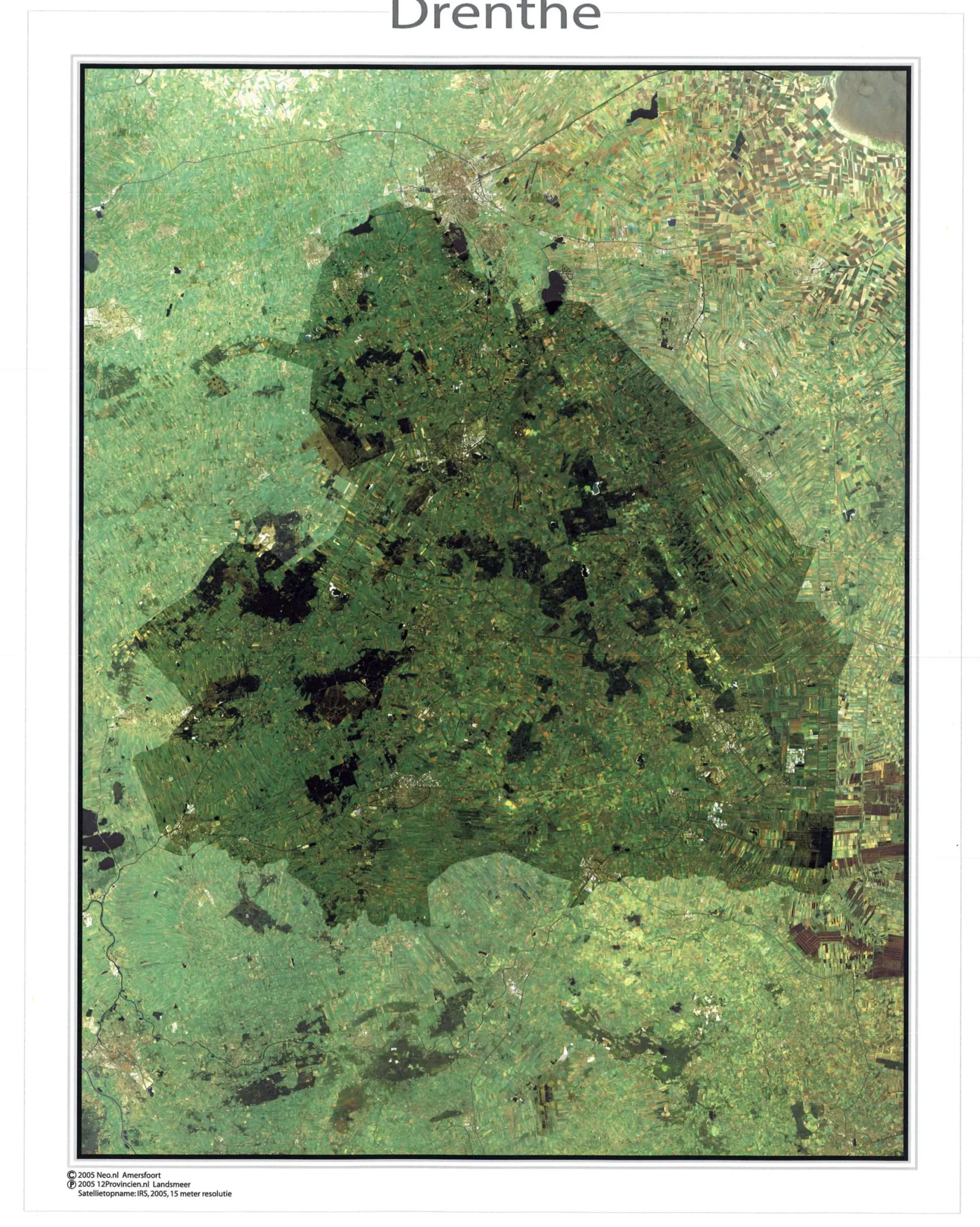 Satellietkaart Drenthe 1350