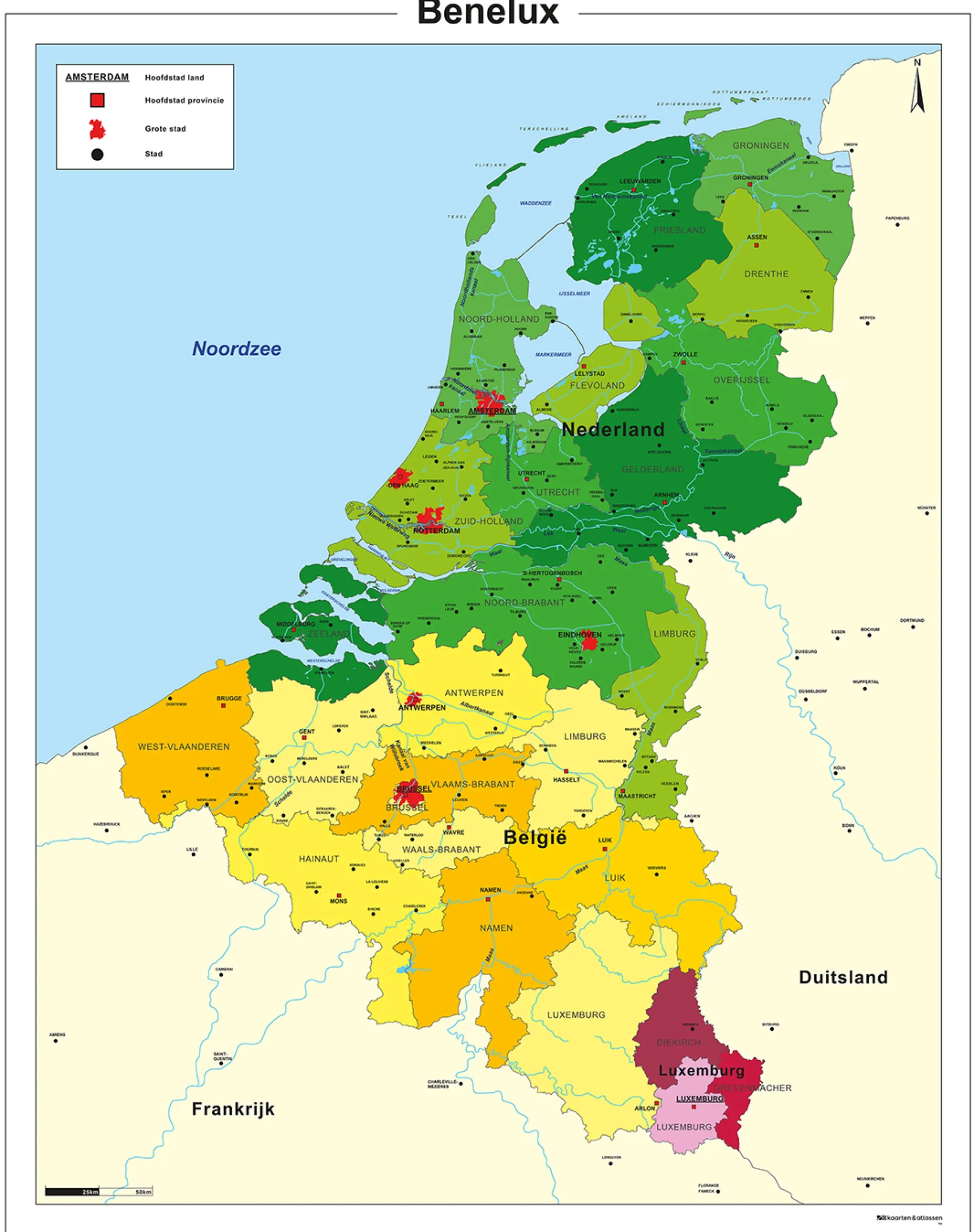 Schoolkaart Benelux 782