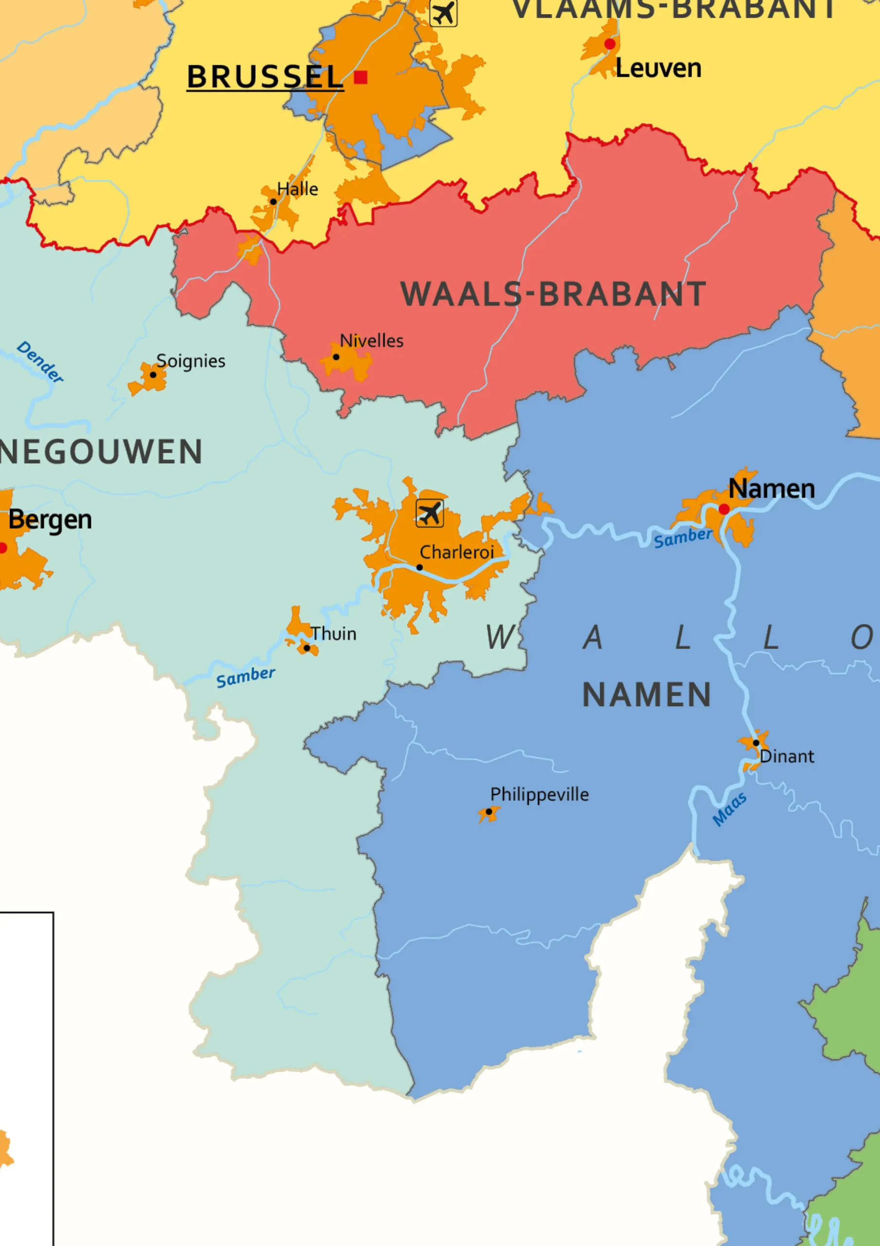 3 Schoolkaarten België/Europa/Wereld met vlaggen 1765