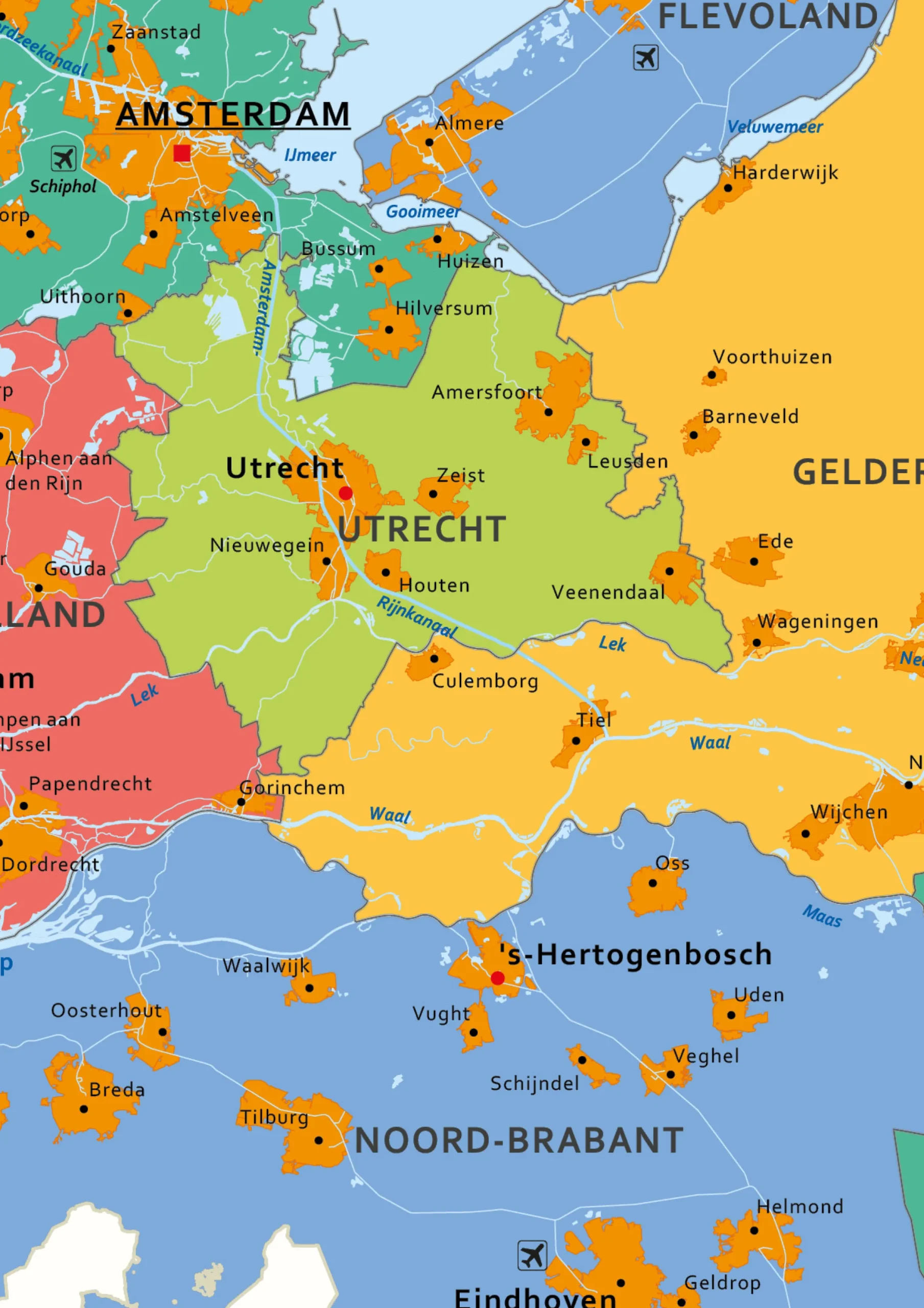 3 Schoolkaarten Nederland/Europa/Wereld met Vlaggen 1764