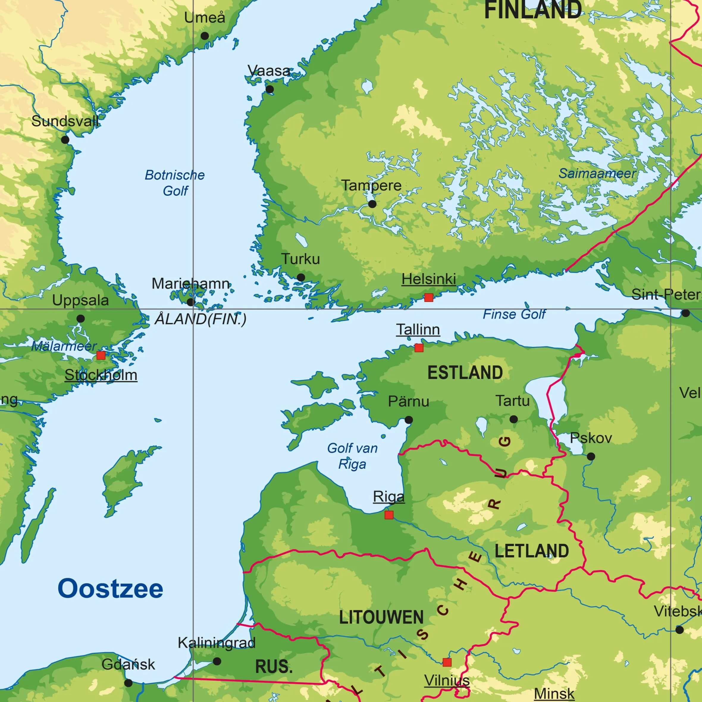 Schoolkaart Europa Natuurkundig 1831