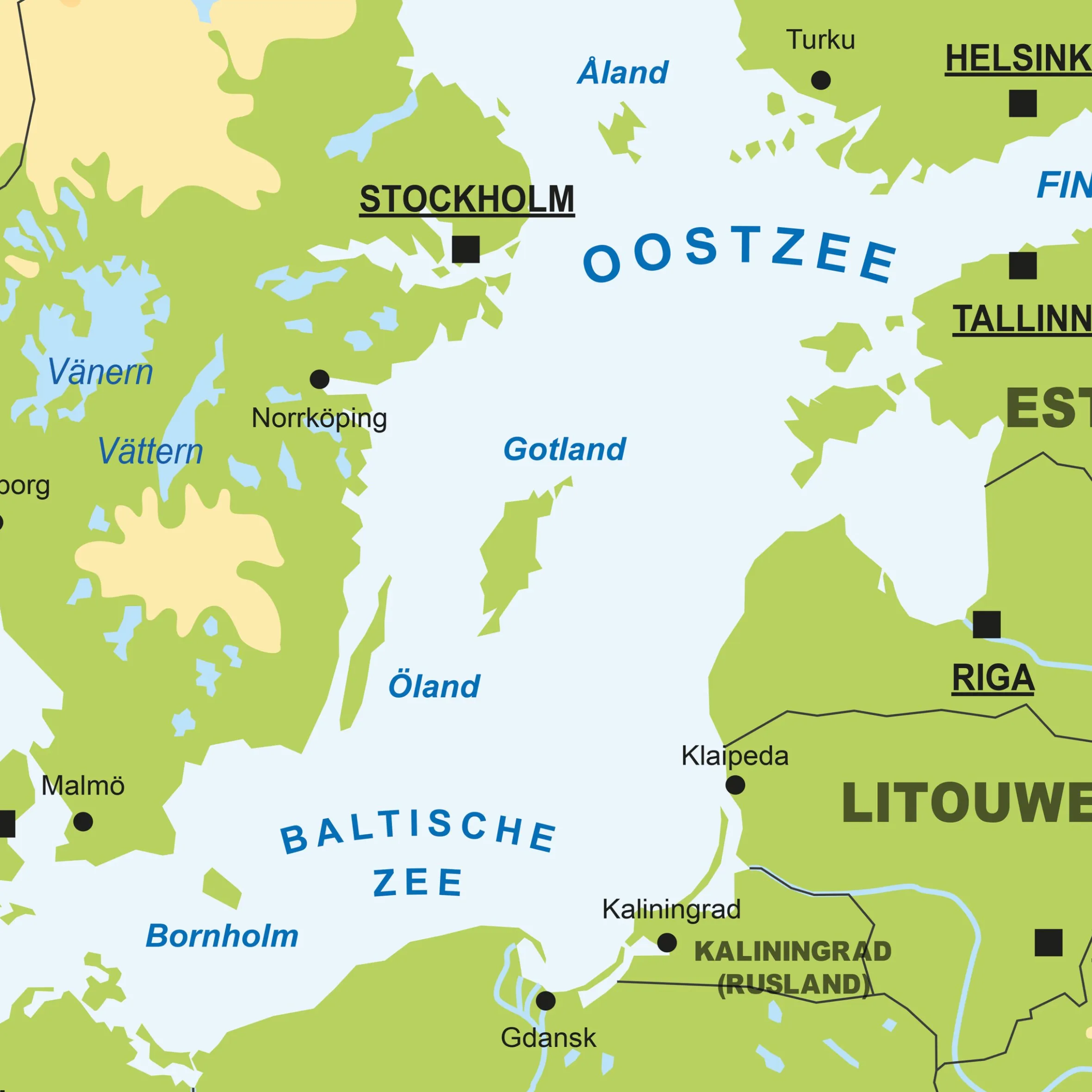 Schoolkaart Europa Natuurkundig 1300