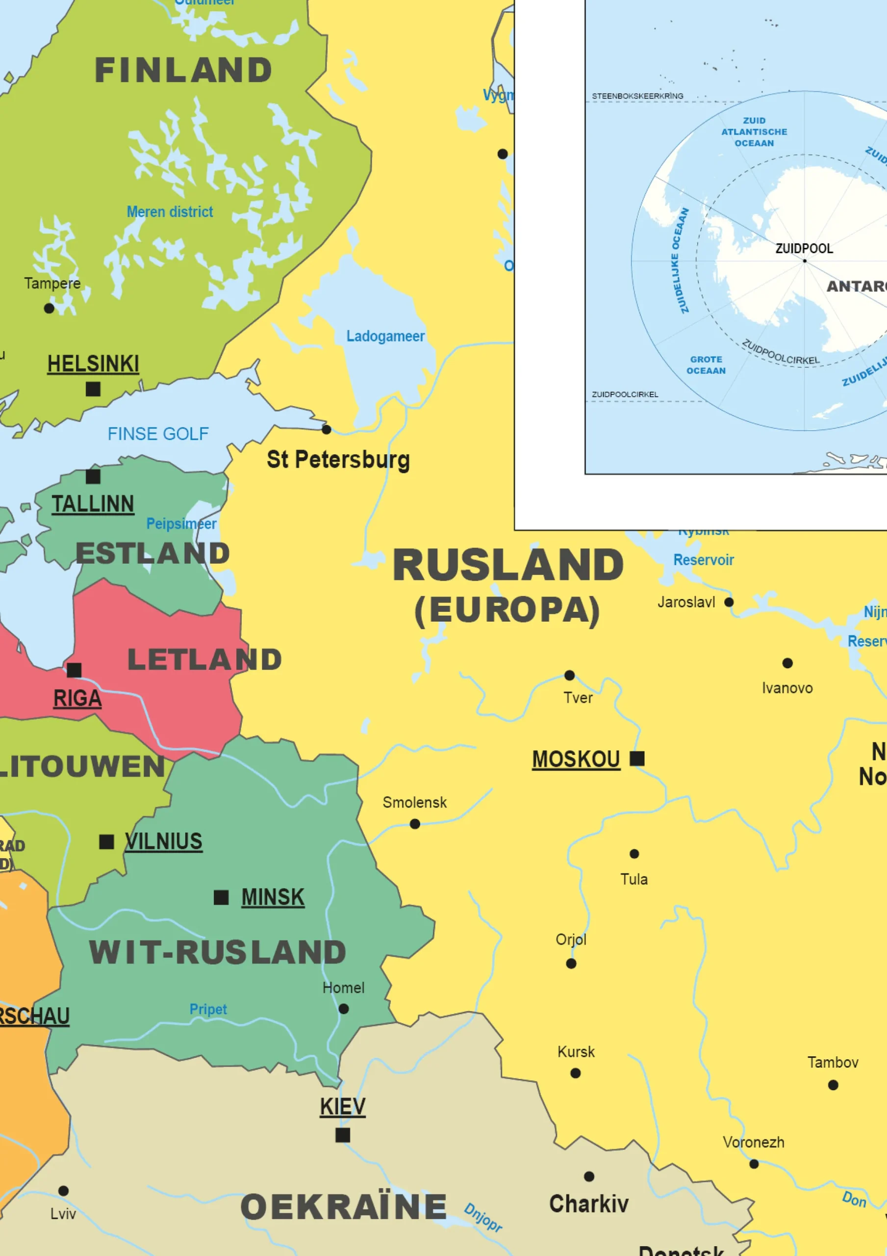 Schoolkaart Europa/Wereld/Nederland 299