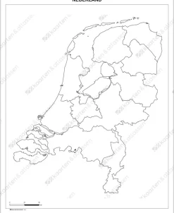 Schoolkaart Nederland (blind) 1436
