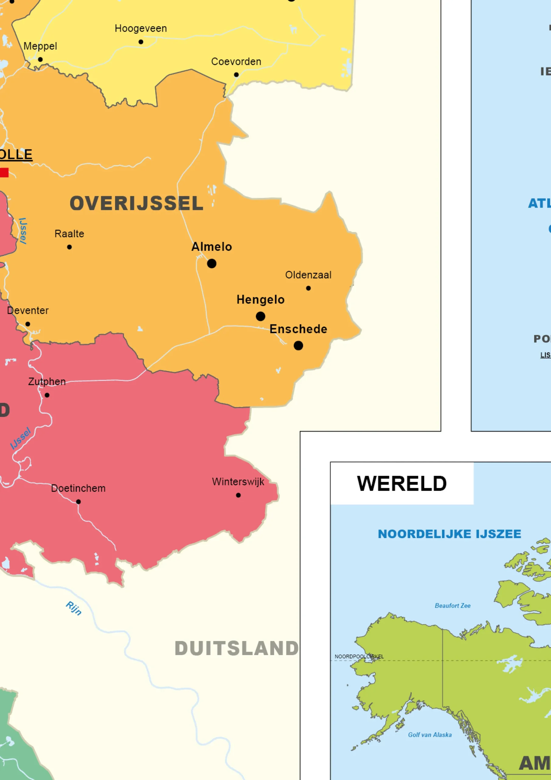 Schoolkaart Nederland, Europa en Wereld 298