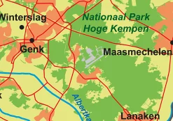 Schoolkaart provincie Limburg 1818