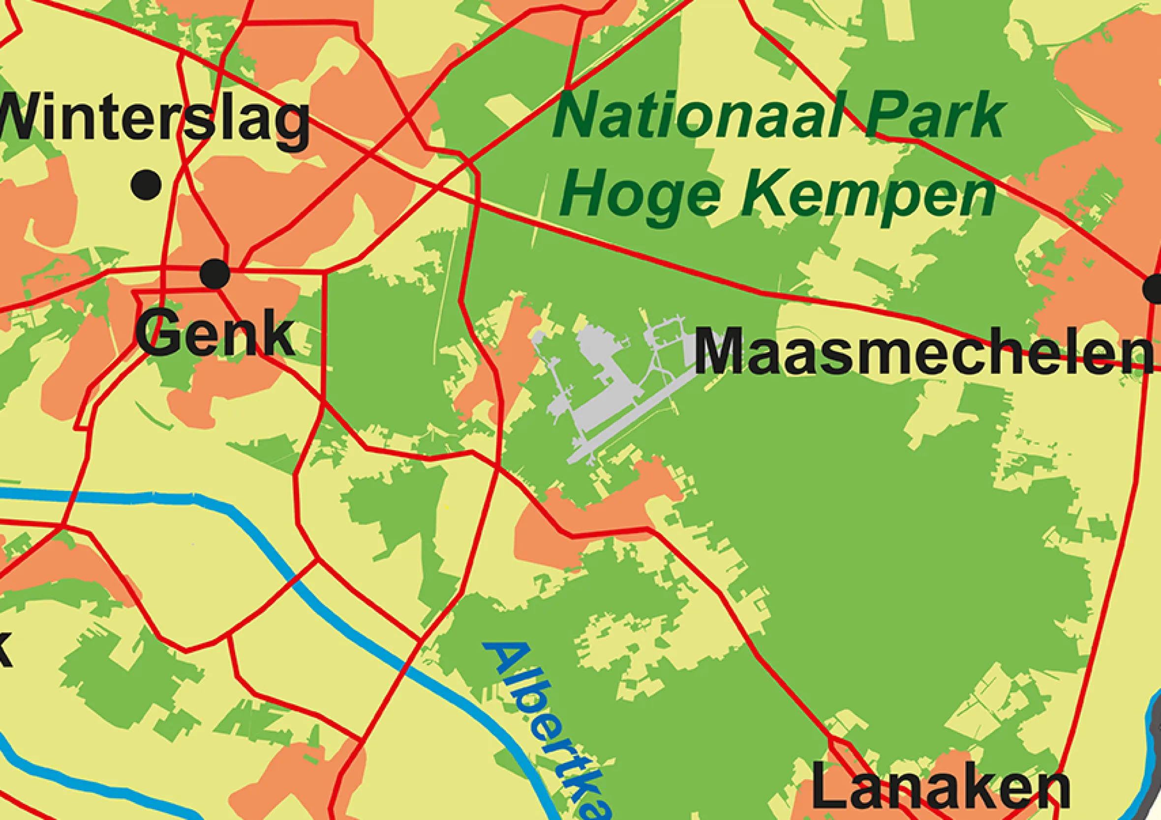 Schoolkaart provincie Limburg 1818