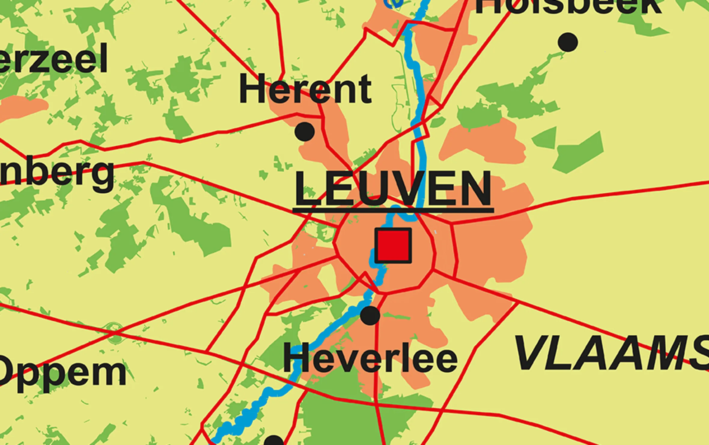 Schoolkaart provincie Vlaams-Brabant 1820