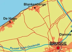 Schoolkaart provincie West-Vlaanderen 1821