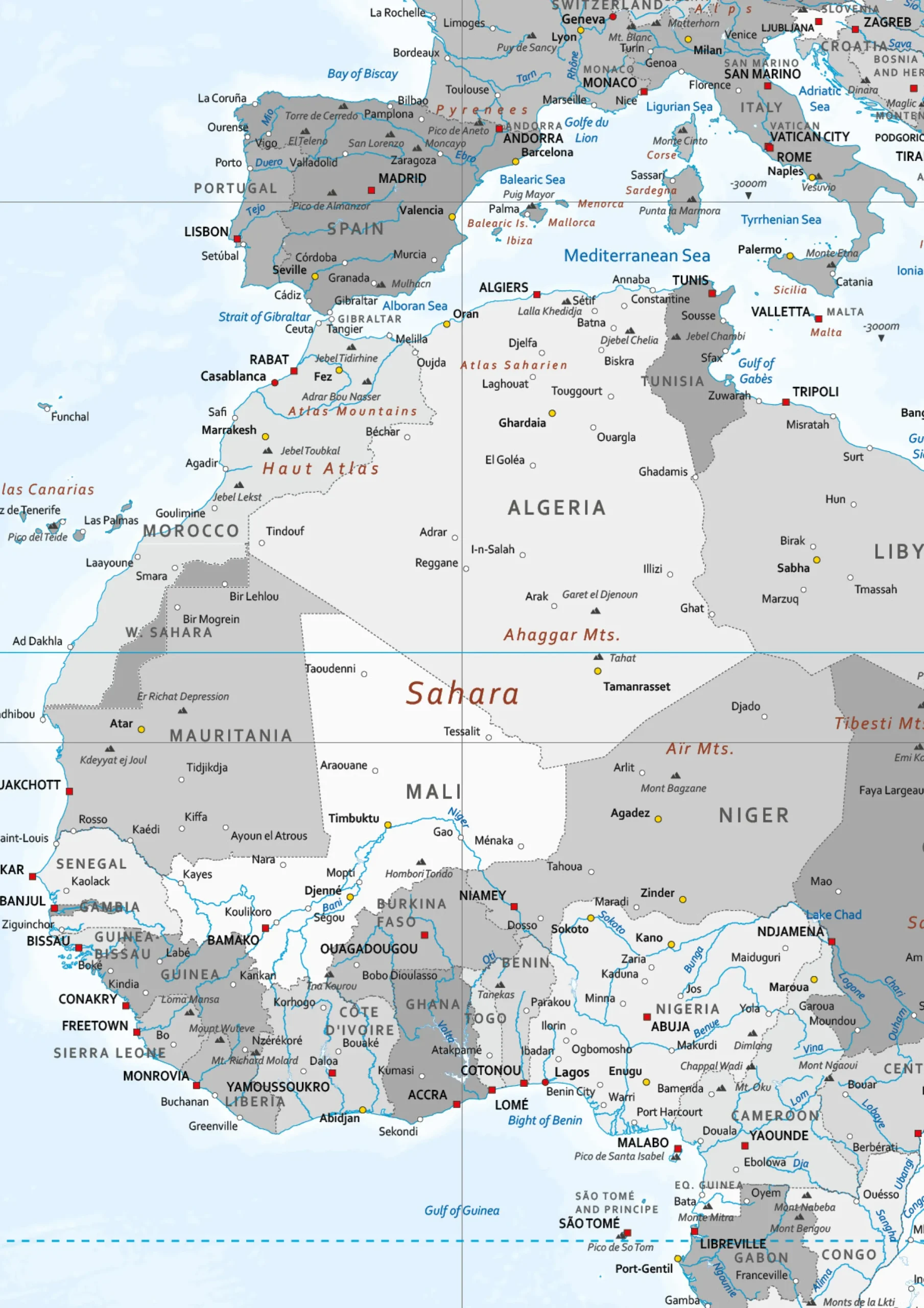 Silver Worldmap met reliëf 1268