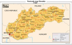 Slowakije 2-cijferige postcodekaart 206