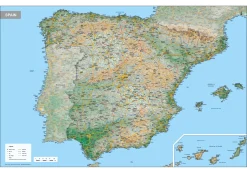 Spanje Kaart Natuurkundig 1569