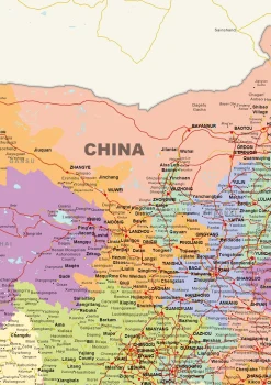 Staatkundige kaart China 1522