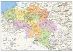 Staatkundige landkaart België 1426
