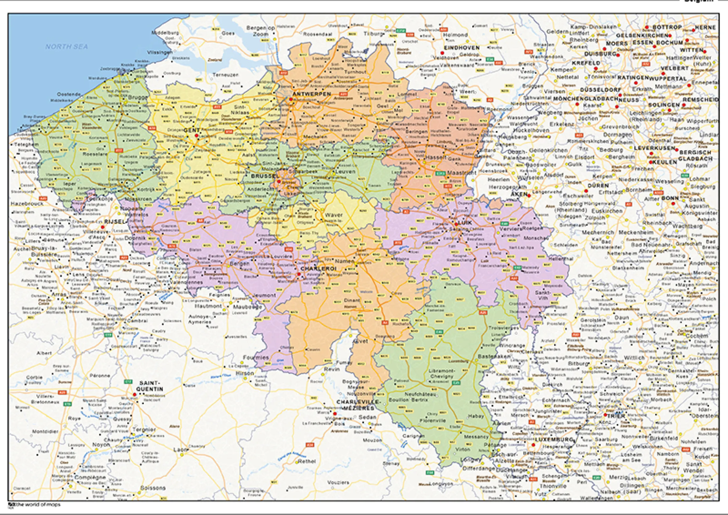 Staatkundige landkaart België 1426