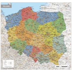 Staatkundige landkaart Polen 1641