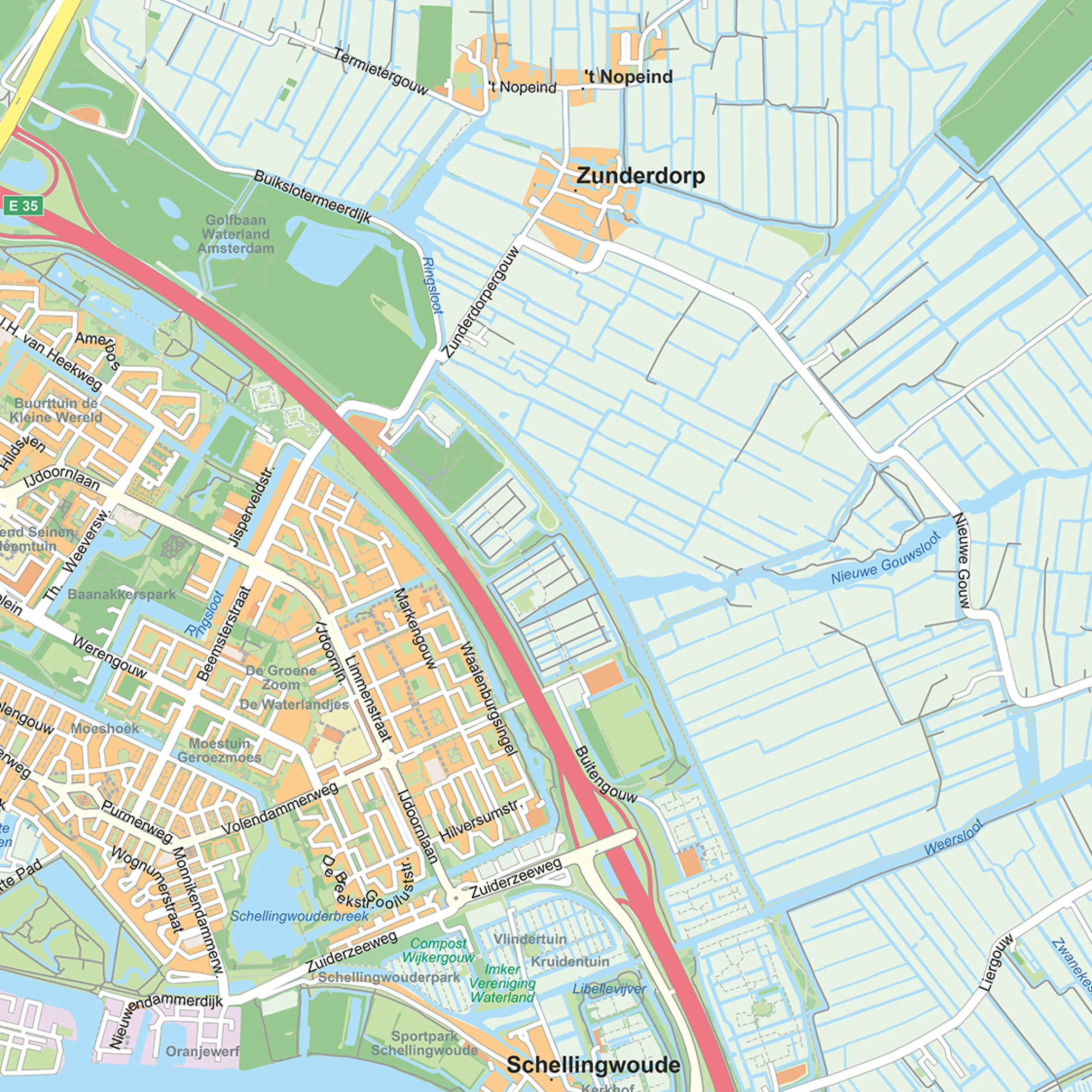 Stadsdeelkaart Amsterdam Noord 2063