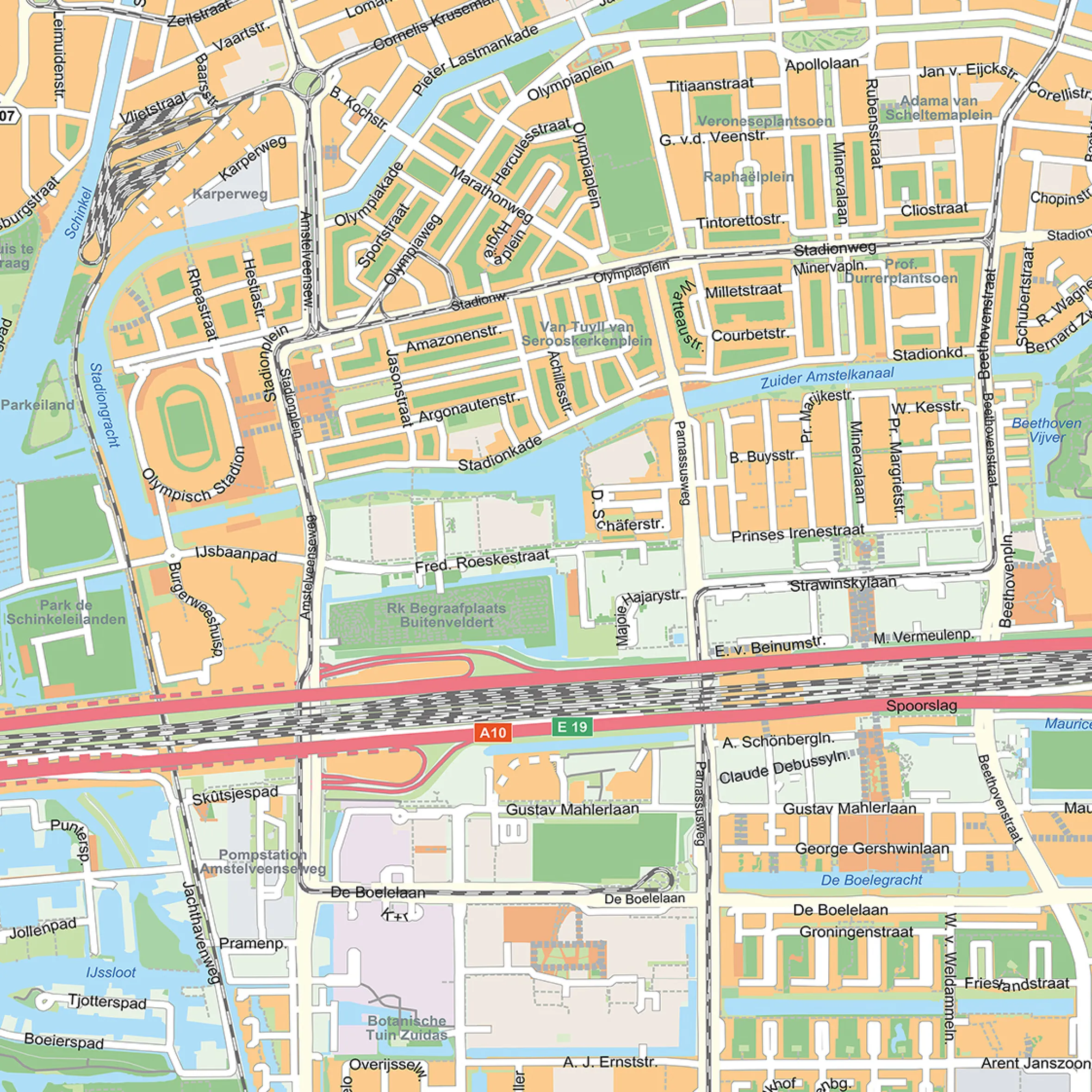 Stadsdeelkaart Amsterdam Zuid 2069