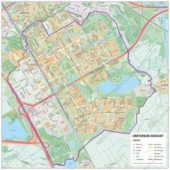 Stadsdeelkaart Amsterdam Zuidoost 2068