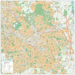 Stadskaart Birmingham Stadsplattegrond 1927