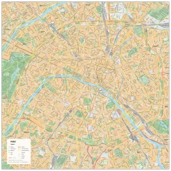 Stadskaart Parijs / Paris Straatnamenkaart 1893