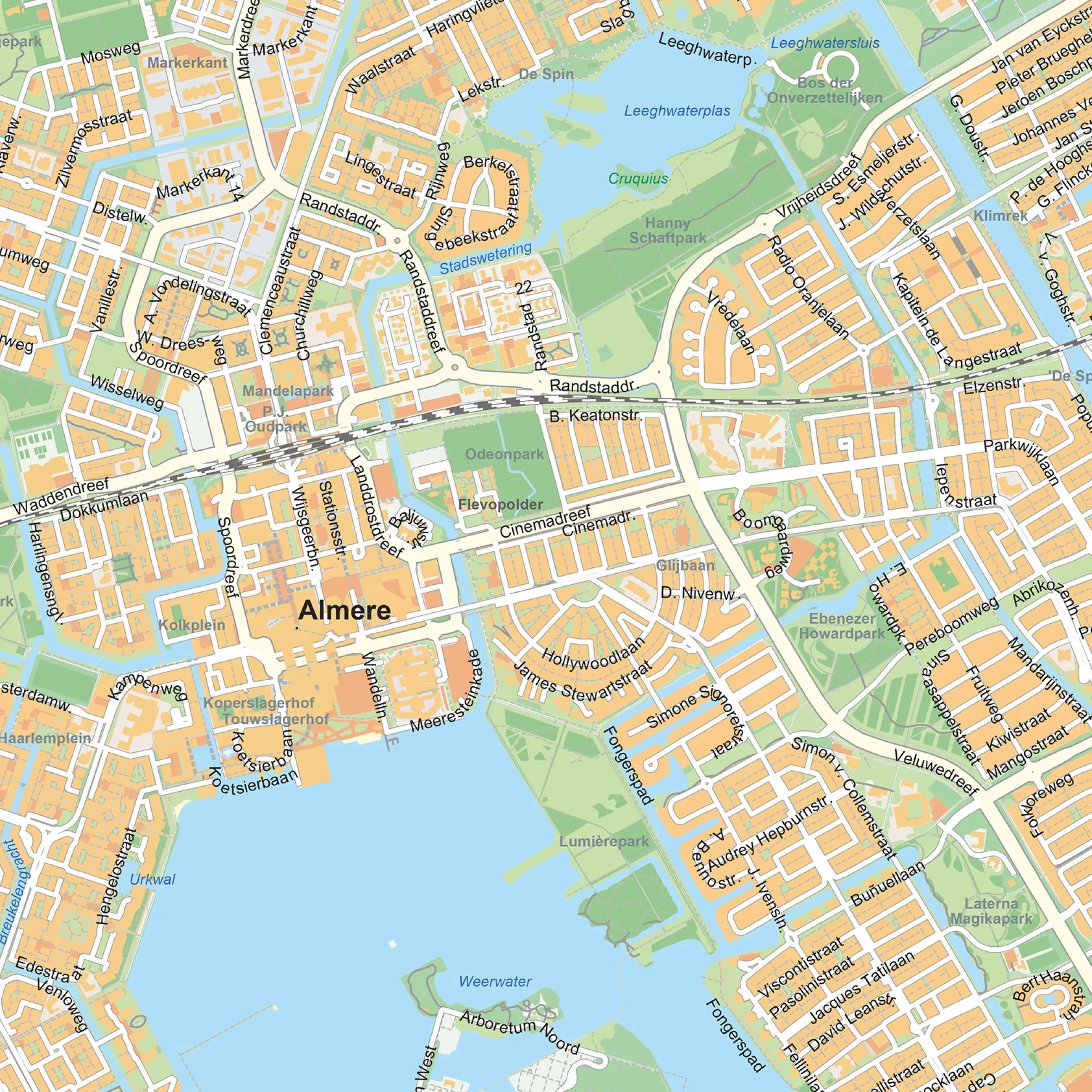 Stadsplattegrond Almere Gedetailleerde Kaart 390