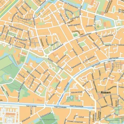 Stadsplattegrond Assen Gedetailleerde Kaart 393