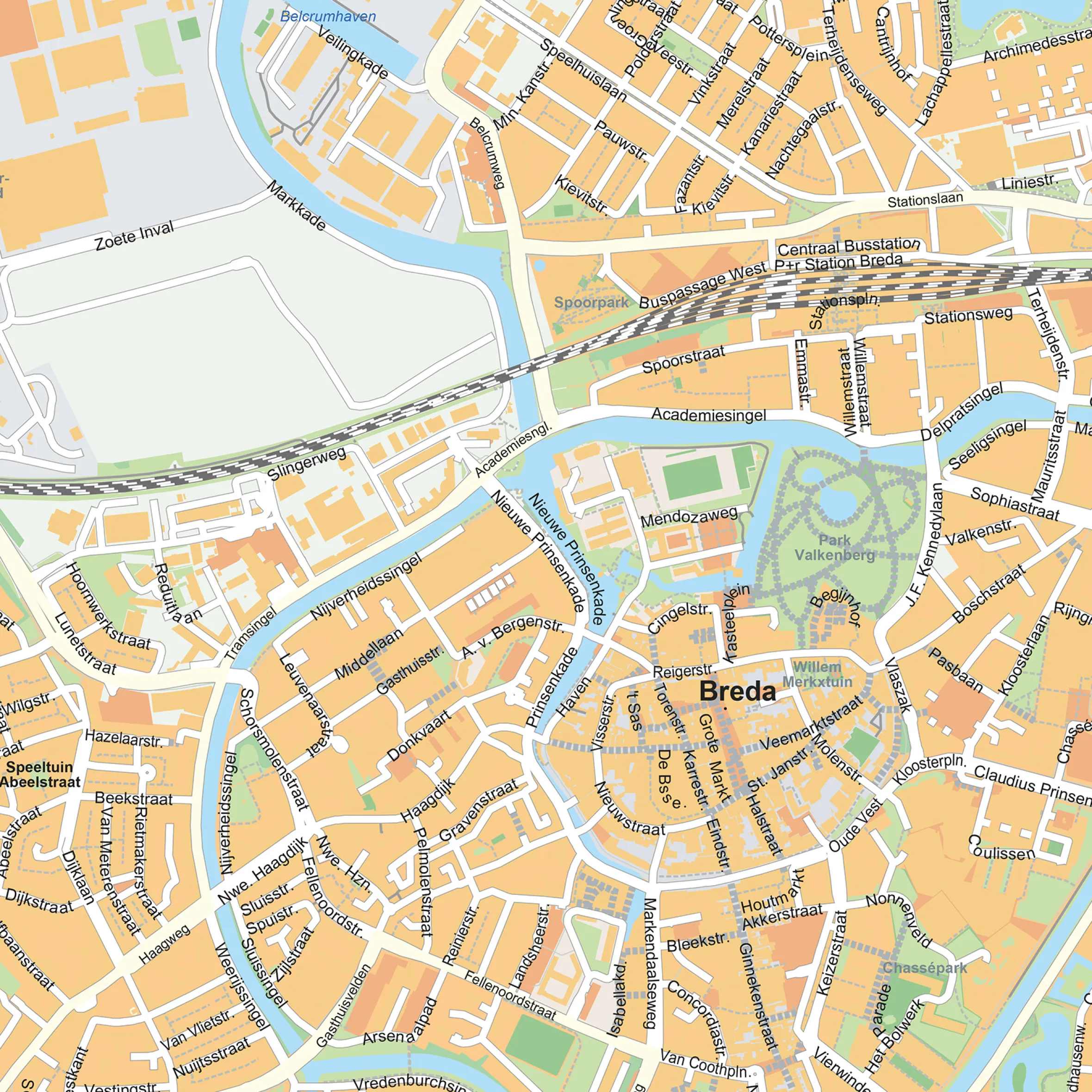 Stadsplattegrond Breda Gedetailleerde Kaart 1848