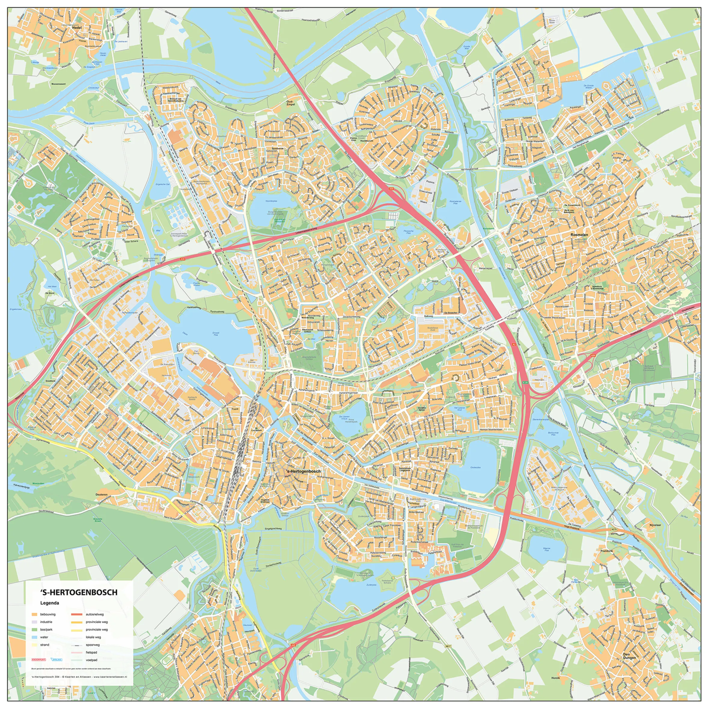 Stadsplattegrond Den Bosch Gedetailleerde Kaart 394