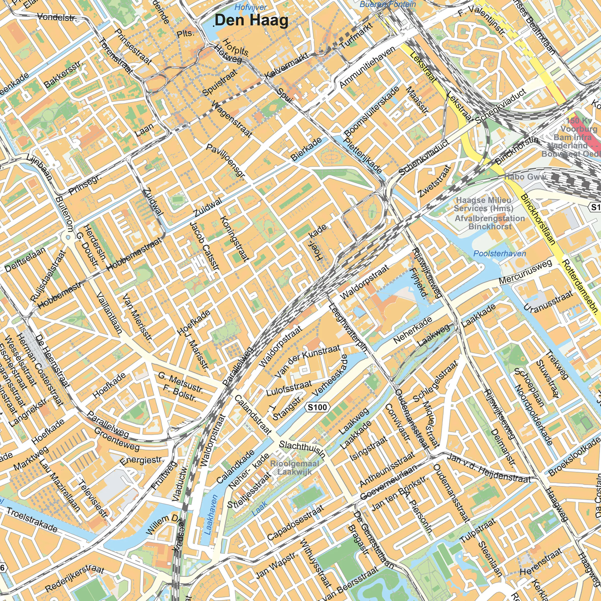 Stadsplattegrond Den Haag Gedetailleerde Kaart 395