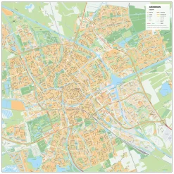 Stadsplattegrond Groningen Gedetailleerde Kaart 1853