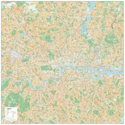 Stadsplattegrond Groot Londen / London 1882