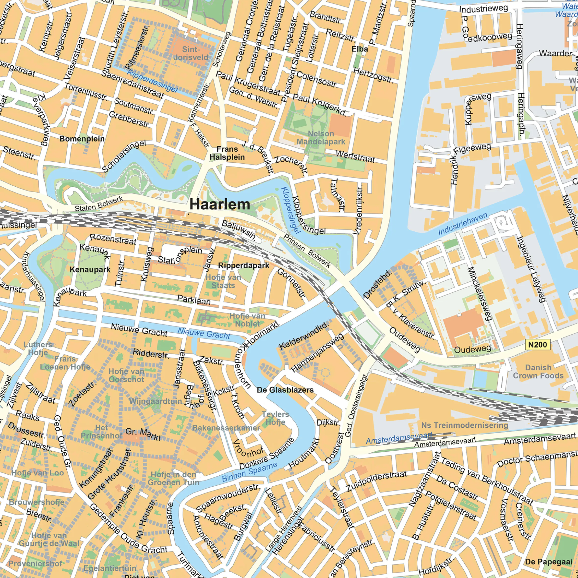 Stadsplattegrond Haarlem Gedetailleerde Kaart 398